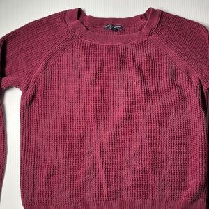 American Eagle Outfitters Deep Red Crew Neck Sweater